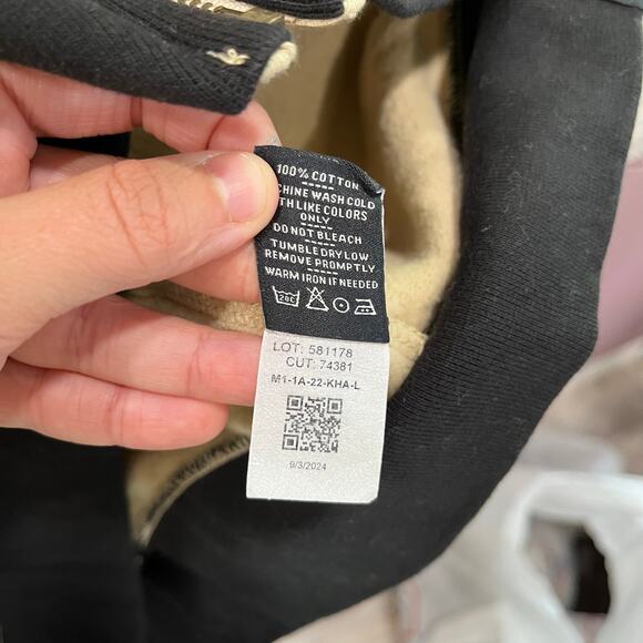 American Giant Fleece Bomber Khaki With Black $168 Luxe Cotton Mens Large - Picture 2 of 6